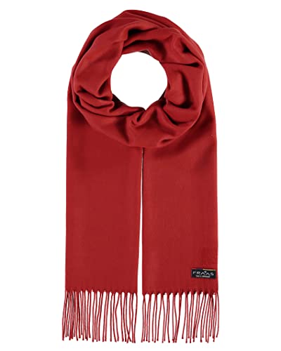 FRAAS Schal für Damen & Herren mit Fransen - 30 x 180 cm, Unifarben - Eleganter Winterschal aus Reinem Cashmink, Made in Germany Rost