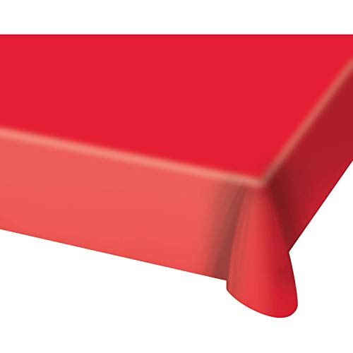 Folat 50662 Tischdecke Rot 130x180cm Kunststoff