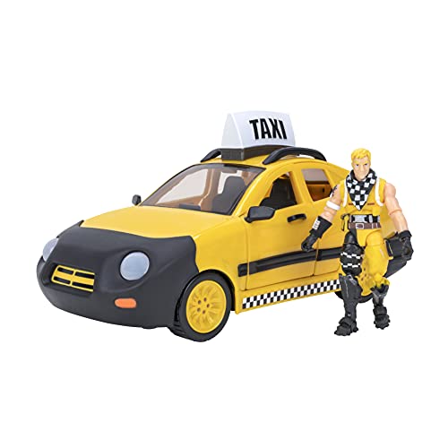 FORTNITE FNT0817 Joy Ride Fahrzeug Taxi Cab, inklusive beweglicher Actionfigur, Spielzeug ab 8 Jahren