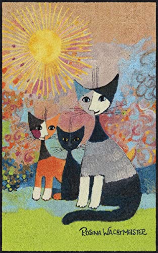 Rosina Wachtmeister Fußmatte waschbar Con Nonna 75x120 cm Sauberlaufmatte, Fußabtreter außen, Motiv-Fußmatte, Wohnmatte