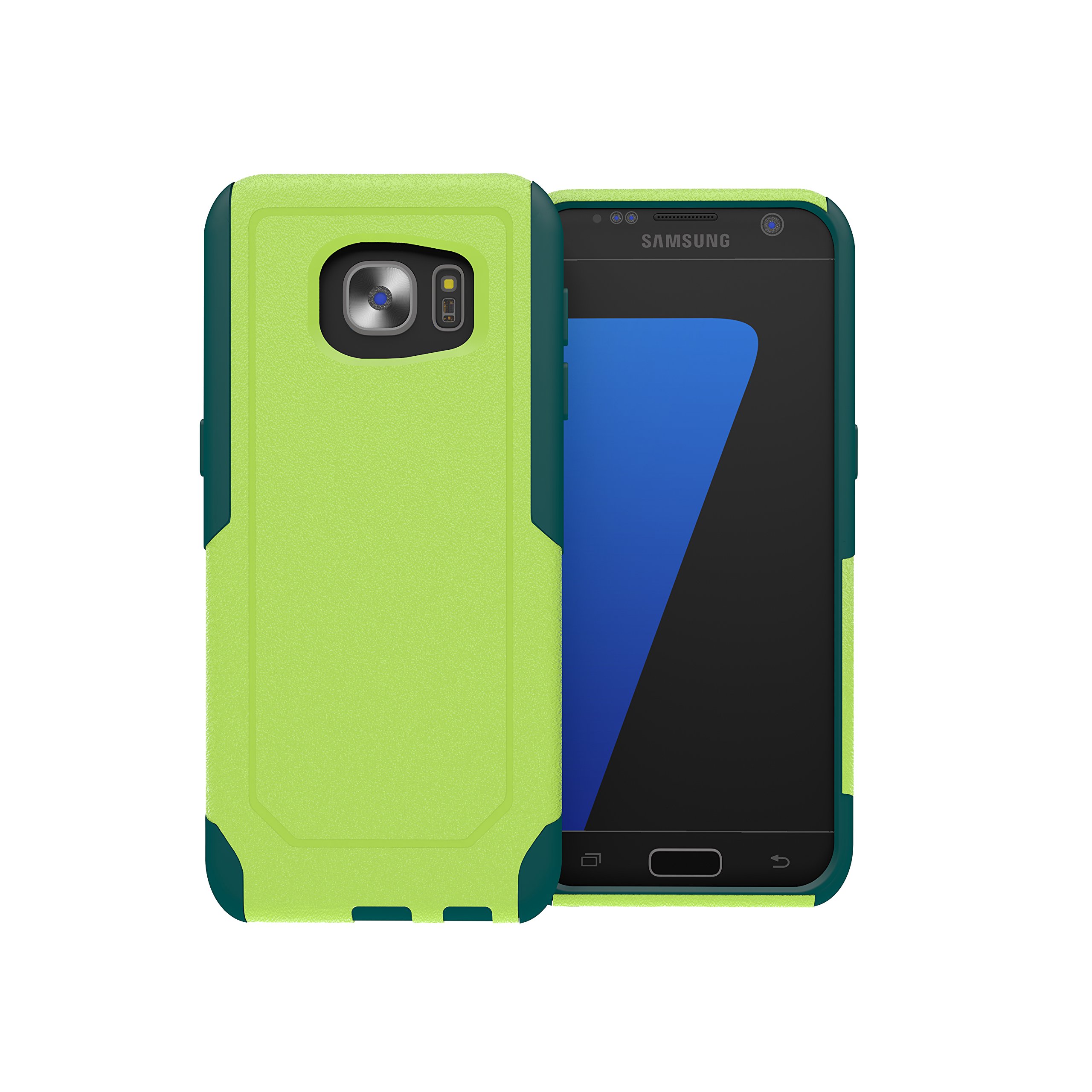 ToughBox Schutzhülle für Galaxy S7 Edge, Commute-Serie, stoßfest, schlank, robust, Limettengrün, Blaugrün, passend für OtterBox Defender und Commuter Series Clip