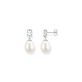 Thomas Sabo Silber-Ohrringe für Damen Perle mit Weißem Stein H2241-167-14