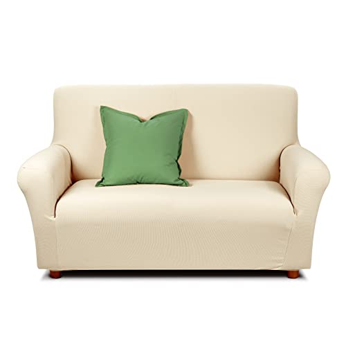 Caleffi Opla 2 Sofabezug, elastisch, Baumwolle, Elfenbein, 1-Sitzer, 47933