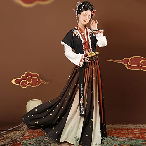 Hanfu-Kleider Der Chinesischen Traditionellen KostüMe Der Frauen Stadiums-Leistungs-Abnutzungs-Cosplay Han-Fu-KostüM (Color : D, Size : S=Bust 97cm)