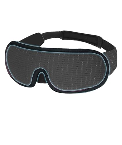 3D-Maske for Schlafen, Augenmaske, Lichtblockierung, weich gepolstert, Schlafmaske, Stoffbezug, Schatten, Augenbinde, Augenklappe (Color : Black)
