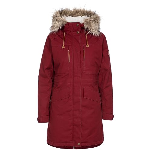 Trespass Damen Faithful wasserdichte Jacke Mit Anpassbarer Integrierter Kapuze, Merlot, XS