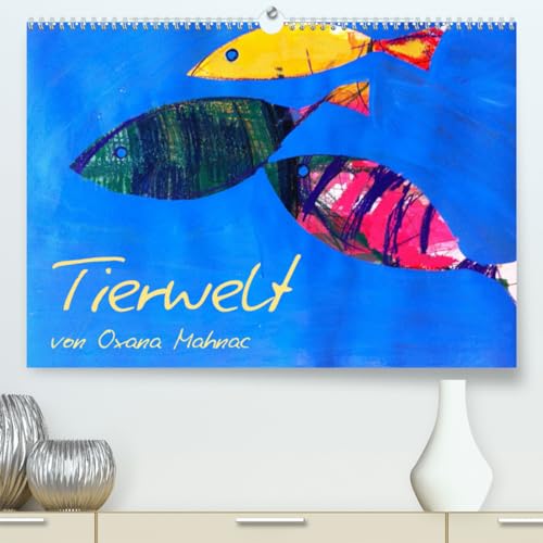 Tierwelt von Oxana Mahnac (hochwertiger Premium Wandkalender 2024 DIN A2 quer), Kunstdruck in Hochglanz