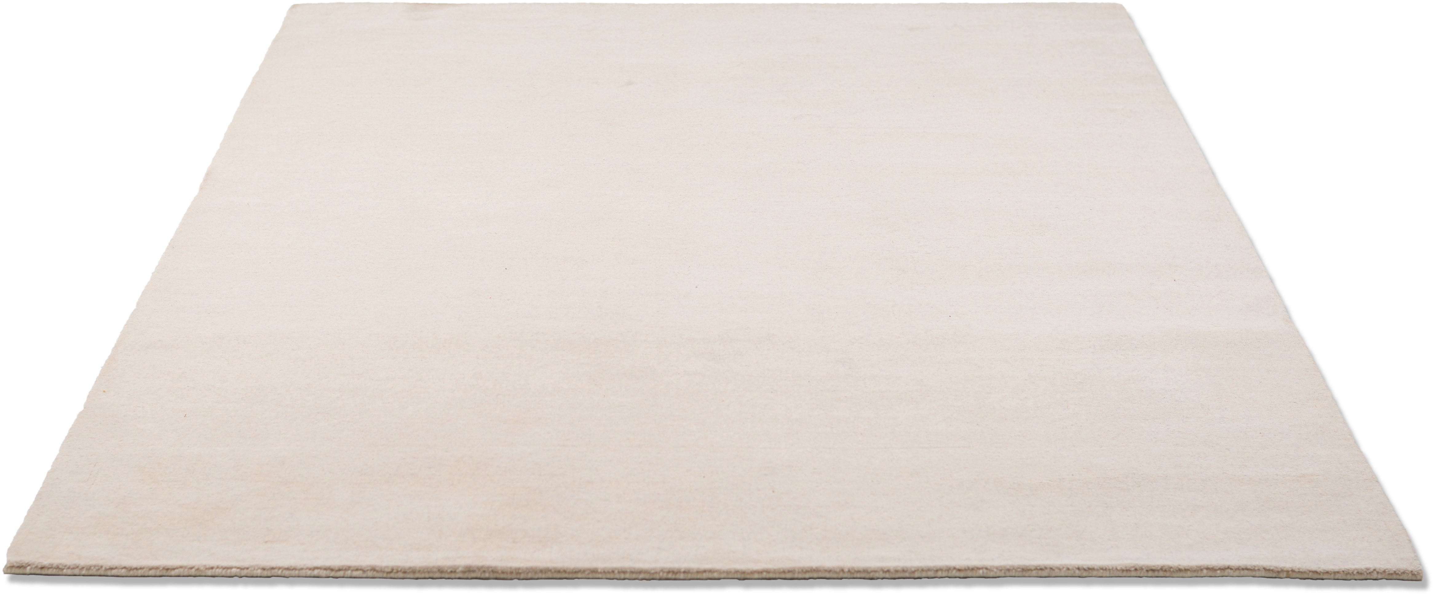 Holi | Teppich aus 100% Schurwolle | handgewebt | Größe: 40 x 60 cm | Farbe: Cream | THEKO