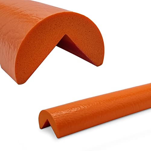 Betriebsausstattung24® Eckschutzprofil Typ A | Länge: 1,0 m | Material: hochflexiblem Polyurethan-Schaum | Selbstklebend | Farbe: orange | Kantenschutz