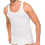 Schiesser Herren Unterhemd - 4er Pack - Essentials - Cotton Feinripp - Unterhemden aus 100% supergekämmter Baumwolle - Kochfest bis 95 Grad - Farbe Weiß - Größe 3XL