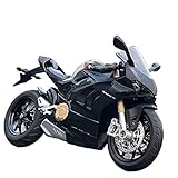 JEWOSS Für Ducati Panigale V4S 1/12 Racing Offroad-Motorradmodellsimulation Legierung Spielzeug Straßenmotorradmodell Sammlung Von Geschenken Für Kinder Motorrad-Modelle (Color : V4S Black, Size : 1)