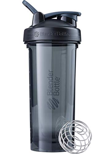BlenderBottle Pro28 Tritan Trinkflasche mit BlenderBall, optimal geeignet als Eiweiß Shaker, Protein Shaker, Wasserflasche, BPA frei, skaliert bis 600 ml, Fassungsvermögen 820 ml, schwarz