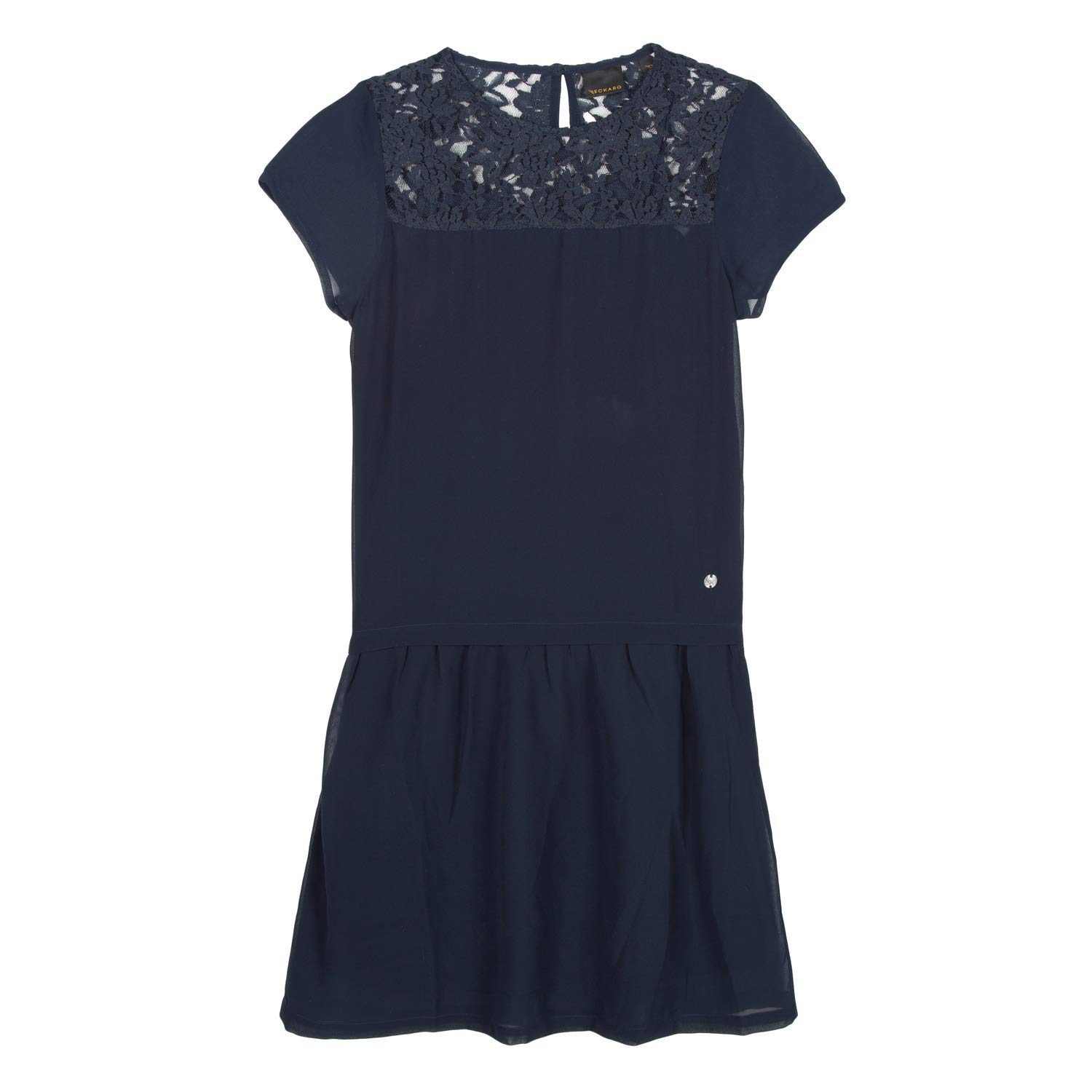 B-KARO Mädchen 3n30046 49 Dress Kleid, Blau (Navy Blue 49), Small