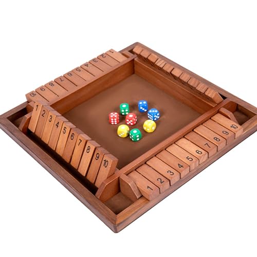 Porceosy Multiplayer-Spiel für Mathematik, Entwicklung von Fähigkeiten, klassisches interaktives Lernwerkzeug für 4 Spieler, Holz-Set für Kinder und Erwachsene, lustige Lerntafel, langlebige Holzfarbe