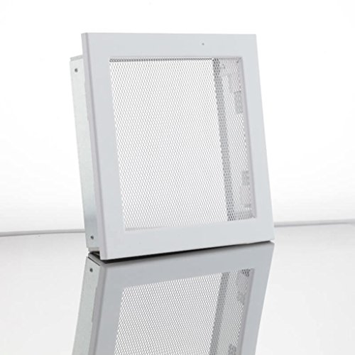 Lüftungsgitter mit fester Metallgaze 220 x 220 mm - Weiß