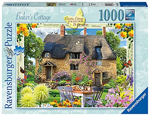 Ravensburger Country Cottage No.14 - Baker's Cottage 1000 Piece Jigsaw Puzzles for Adults & Kids Age 12 Years Up