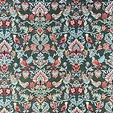 William Morris Designer-Wandteppich, ideal für Polstermöbel, Vorhangkissen, 137 cm breit, Waldgrün, Meterware