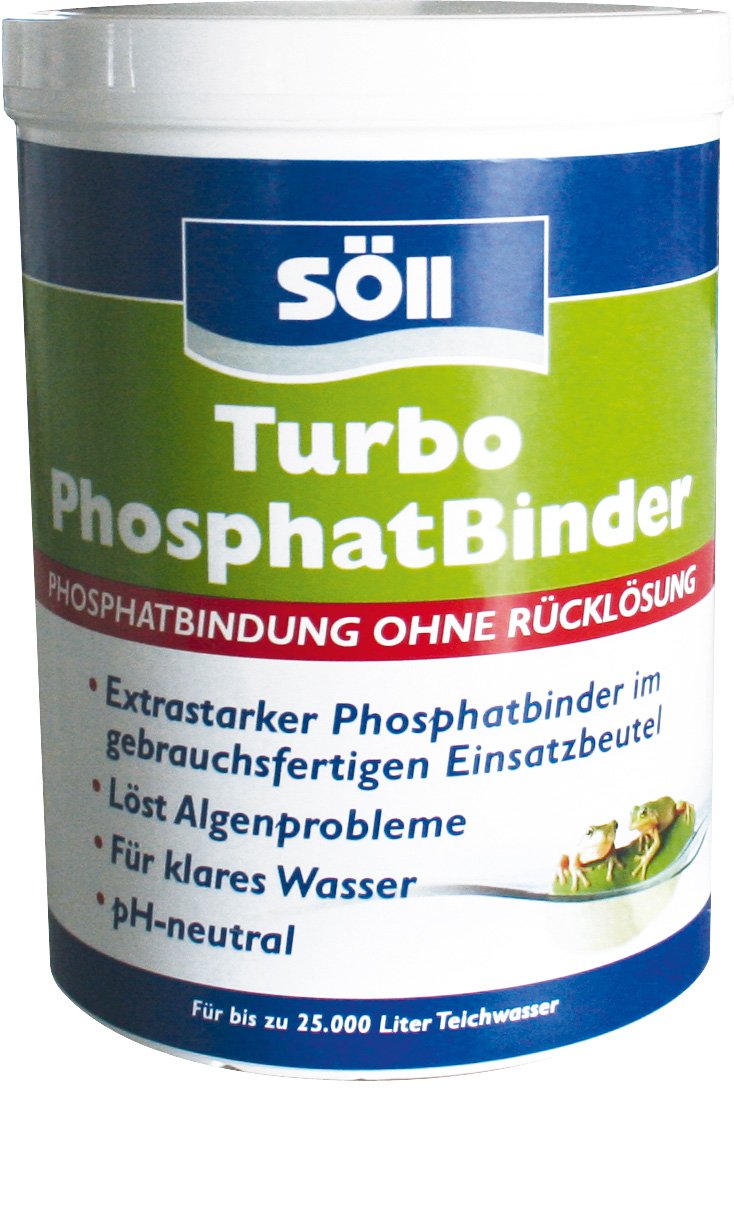 Söll 81799 Turbo PhosphatBinder, 600 g - sofort wirksames Teichpflegemittel zur schnellen Phosphatbindung und Algenvorbeugung im Gartenteich Schwimmteich Fischteich