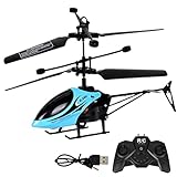 Mify RC Helikopter für Kinder, Mini Helikopter mit Beleuchtung 2 Kanal, Indoor Outdoor für Flugzeugfans, One-Click Start/Landung Mini Aircraft Flying Toy