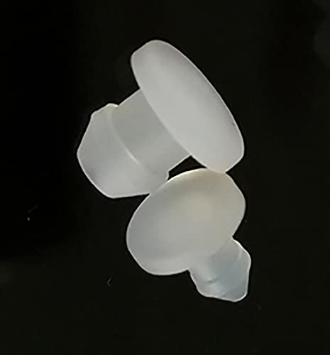 Gummi Durchgangstüllen, 10 stücke Silikon-Gummi-Lochkappen 4,5mm bis 6mm T-Steckerabdeckung Snap-On-Dichtung Blindende Endkappen Dichtungstopper (Color : Transparent, Size : 6mm(10pcs))