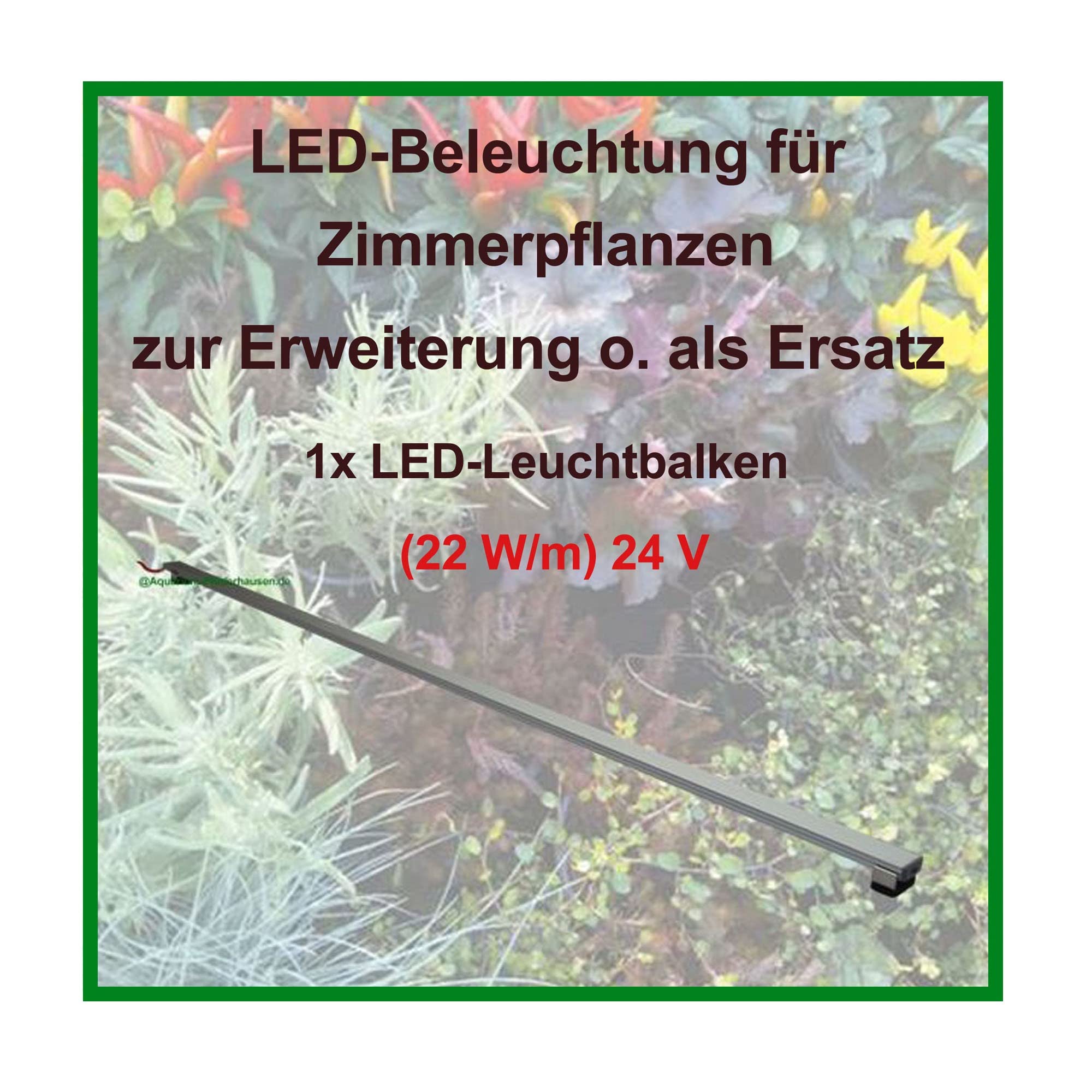 AQUARIUM PLÜDERHAUSEN Zimmerpflanzen LED-Leuchtbalken Vollspektrum,120cm, Pflanzenlicht, Kräuter