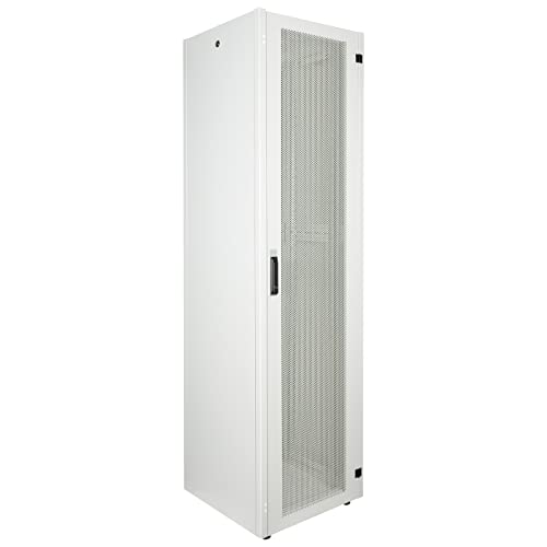 CableMarkt - EcoRack 47U 19” weißer Standschrank mit perforierter Tür 600 x 600 x 2202 mm