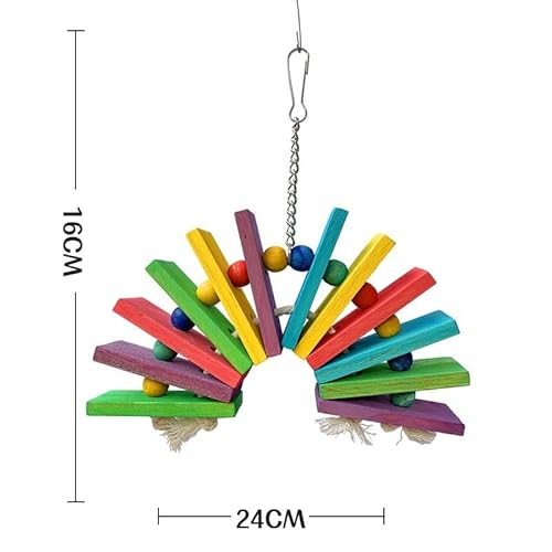 Papageienspielzeug Papagei Vogelhaustierspielzeug fächerförmiges Beißspielzeug mehrschichtiges beißendes Klettergerüst Vogelkäfigzubehör Vogelspielzeug für Käfigvögel
