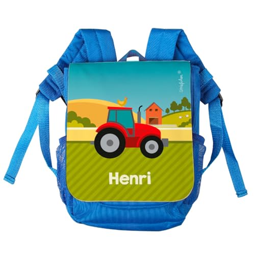 Striefchen® Kinder-Rucksack mit Namen - Traktor - ideal für den Kindergarten