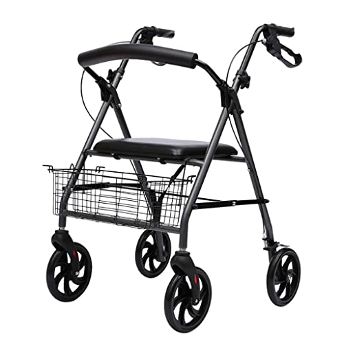 Rollator mit Armlehnen-Stützpolster, medizinischer 4-Rad-Rollator, Gehhilfe für ältere Menschen, verwendet für das Gehen von Senioren