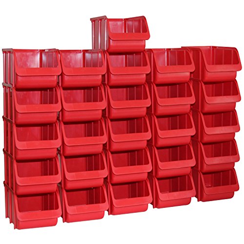 26x Profi Sichtboxen PP Größe 3 rot NEU Stapelbox Sicht-Lagerbox Boxen Sichtbox