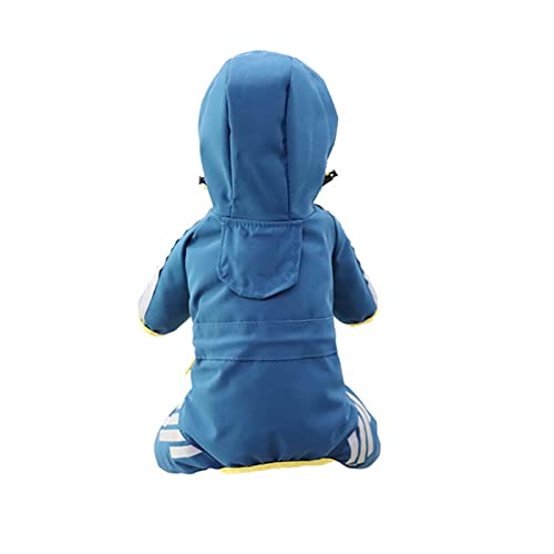 Regenmantel Hund Wasserdicht Regenjacke Hunderegenmantel Hunderegenjacke Hunderegenmantel Regenmantel Klein Katzen-Poncho Verdeckte Traktionsöffnung Reflektierendes (XL,Blue)