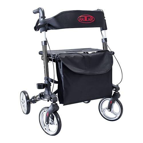 Leichtgewicht-Rollator Premium, Aluminium, mit Rückengurt und Tasche - AT51006