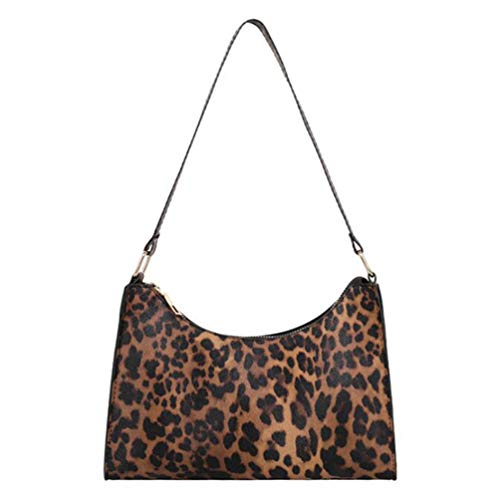 SOIMISS Leopardenmuster Tasche Damen Mode Pu Handtasche Clutch Schulter Tragetasche Handtasche mit Glattem Reißverschluss für Frauen