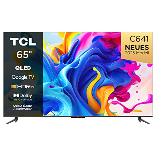 TCL 65C641 (164cm) QLED Fernseher 65 Zoll, 4K UHD, Google TV