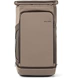 SALZEN Triplete Rucksack aus Nylon in der Farbe Hammada Brown, mit gepolstertem 16 Zoll Tablet und Laptopfach, Volumen: 32l erweiterbar auf 37l, Größe: 32 x 21 x 56 cm, ZEN-SBP-001-70072