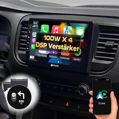 DYNAVIN Android Autoradio Navi für Toyota ProAce Opel Vivaro Peugeot Expert, mit 4 * 100W DSP Verstärker | DAB+ Radio; Kompatibel mit Wireless Carplay und Android Auto: D8-TYPA Premium Flex