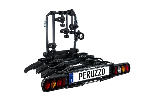 Peruzzo 708/4 Pure Instinct 4 Fahrradträger Anhängerkupplung 4 Fahrrad, schwarz, 100 x 80 x 70 cm
