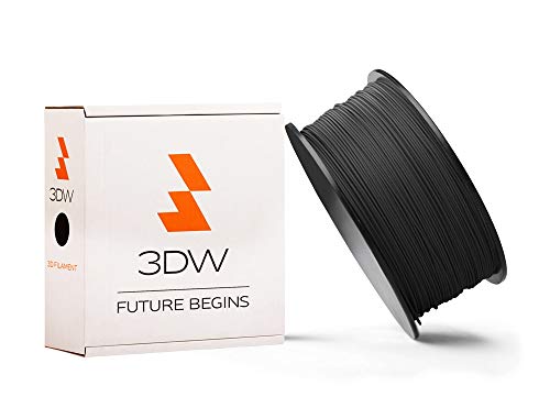 3DW Filament für 3D-Druck - PLA, Schwarz, 2, 9mm, 1kg