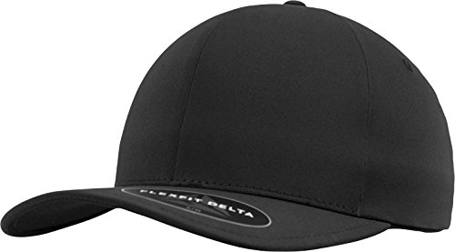 Flexfit Delta Baseball Cap, Unisex Basecap aus Polyester für Damen und Herren, ohne Naht, wasserabweisend, navy, S/M