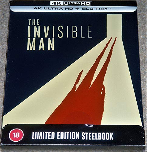 THE INVISIBLE MAN 4K ULTRA HD+BLU RAY COLLECTORS STEELBOOK / IMPORT / 4K HDR10+ & DOLBY VISION / REGION FREE