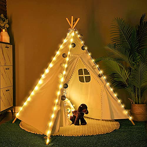 LED Strings Lichterkette Batterie für Kinder Tipi Indianerzelt Kinder Spielen Camping Tipi Zelt Dekoration Lightning für Weihnachten Hochzeit Geburtstag Urlaub Party