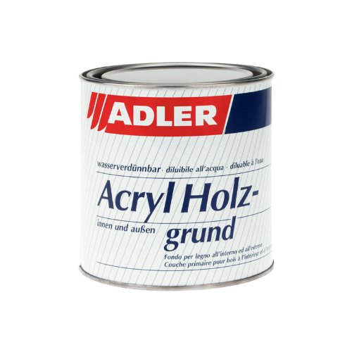 ADLER Acryl-Holzgrund 2.5l Grundierung Weiß Grundlack Grund Holz