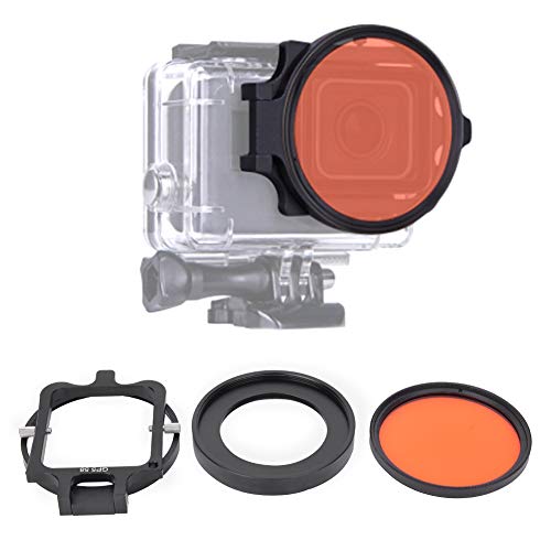 Kamera Rotfilter Professioneller optischer Glas-Unterwassertauchgang 58 mm Rotfilter mit 16-fachem Makroobjektiv für die Gopro5 Action-Kamera