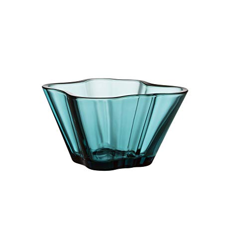 Iittala Alvar Aalto meerblau Schale, Glas, 1,5 Liter