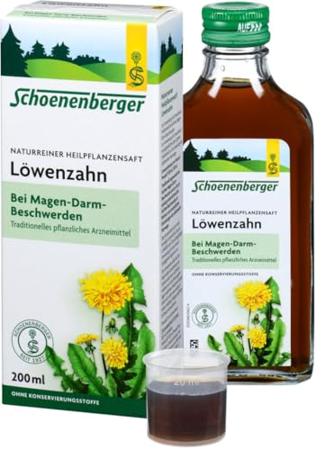 Schoenenberger Löwenzahn, Naturreiner Heilpflanzensaft bio (2 x 200 ml)