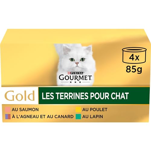 GOURMET - Les Terrines: Kaninchen, Huhn, Lamm, Ente, Lachs, 4 x 85 g, 24 Stück