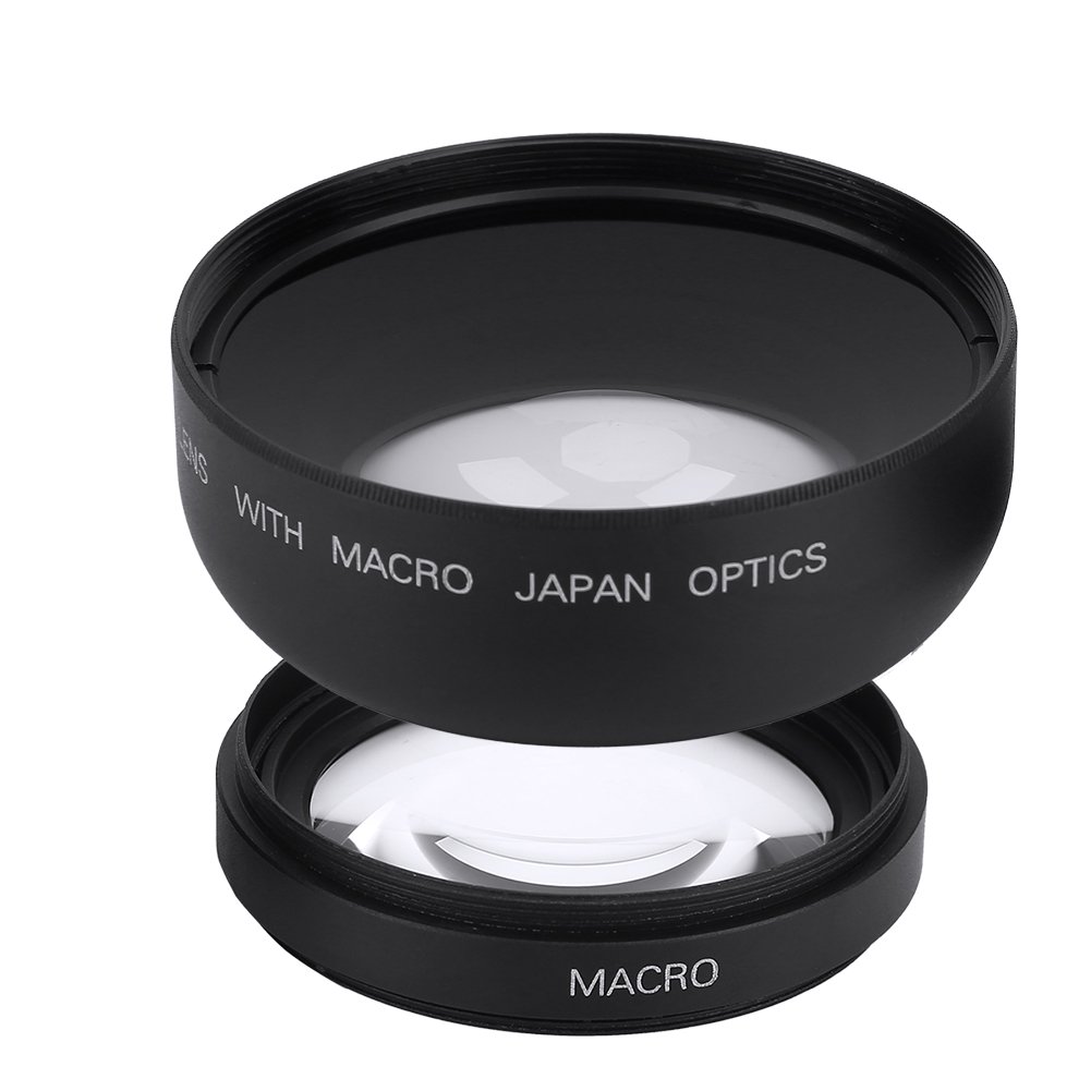 Kameraobjektiv, 52 mm 0,45-Fach Weitwinkel-Universalkonvertierungs-Makroobjektiv für Canon/für Nikon/für Sony/für Spiegelreflexkameras und Digitalkameras mit einem Objektiv