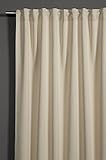 GARDINIA Vorhang mit integriertem Gardinenband, Gardine zur Abdunklung, Blickdicht, Verdunkelnd, Schallabsorbierend, Dimout, Natur, 140 x 245 cm
