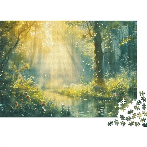 Fantasy Wonderland9 500 Stück Puzzle Kunstgeschenke Herausforderung Denksportaufgaben Dekorative Gemälde Healing Time Eltern-Kind-Erziehung Spaß Für Die Ganze Familie 500pcs (52x38cm)