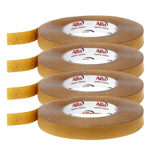 Alfa Montageband Profi-Qualität doppelseitig klebend für Dampfbremse, Dampfsperre, Unterspannbahn schnelle und sichere Montage (4, 50 mm x 50 m)